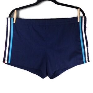 Vintage Jantzen Side Stripe Red White Blue Navy Swim Shorts Size 34